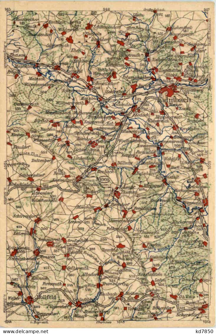 Kulmbach Und Umgebung - Landkarte - Kulmbach