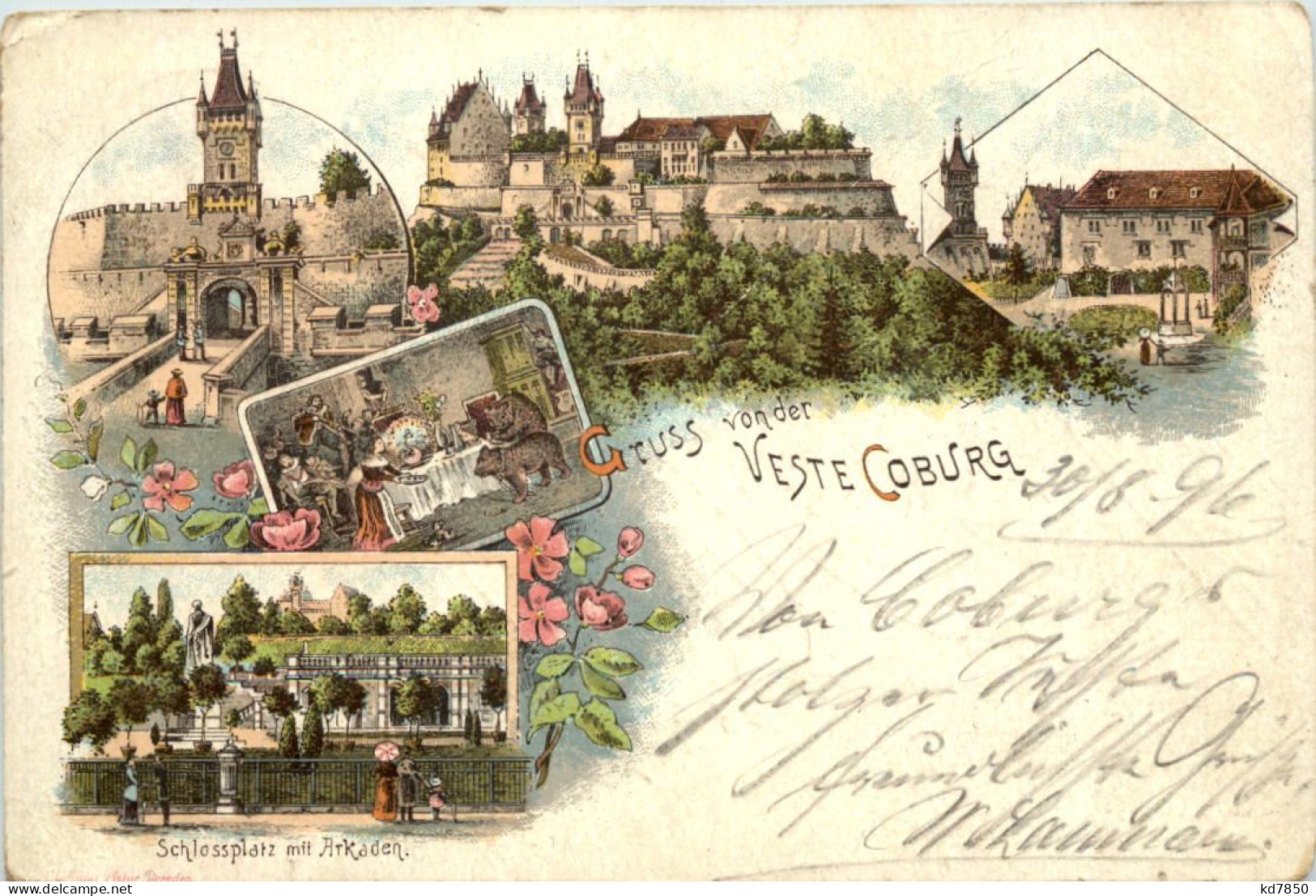 Gruss Von Der Veste Coburg - Litho - Coburg