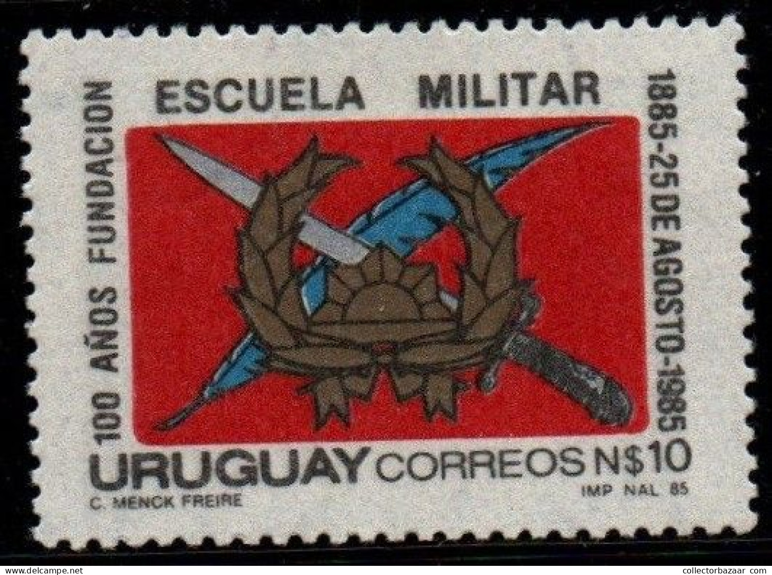 1985 Uruguay Military School Centenary  #1181 ** MNH - Uruguay