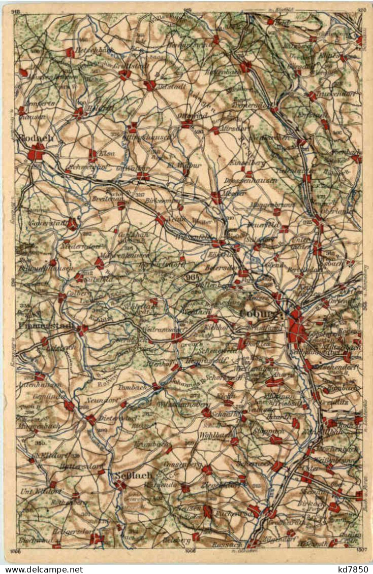 Coburg Und Umgebung - Landkarte - Coburg