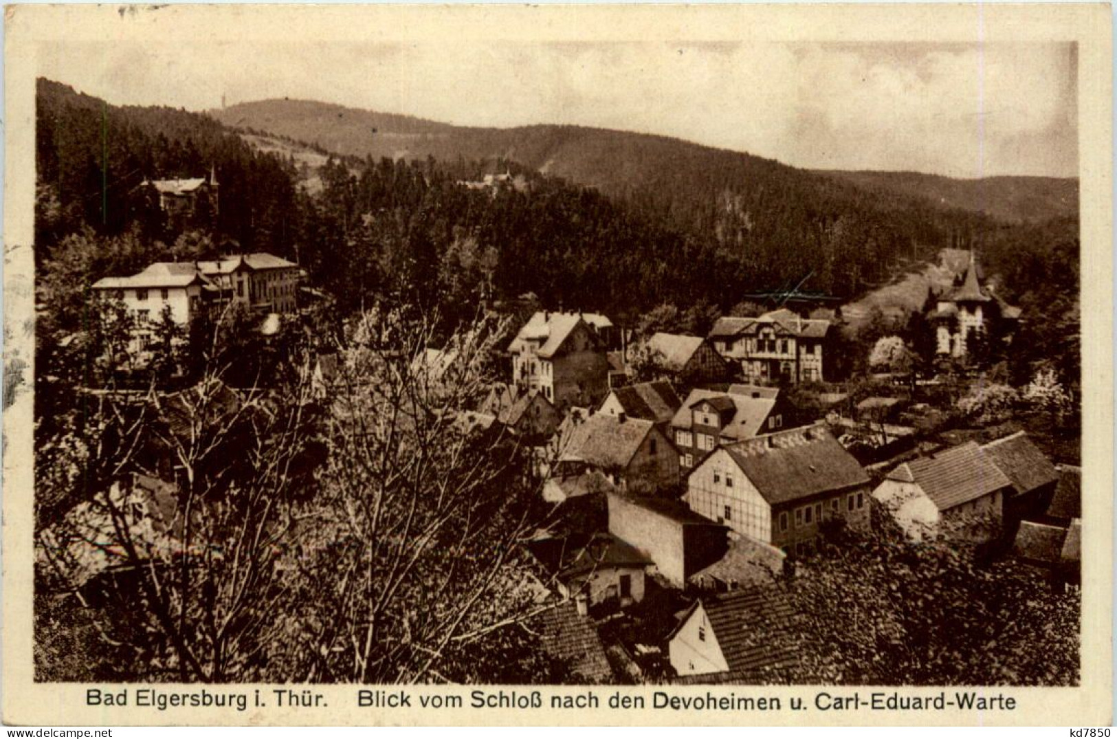 Bad Elgersburg, Blick Vom Schloss Nach Den Devoheimenu. Carl-Eduard-Wart - Elgersburg