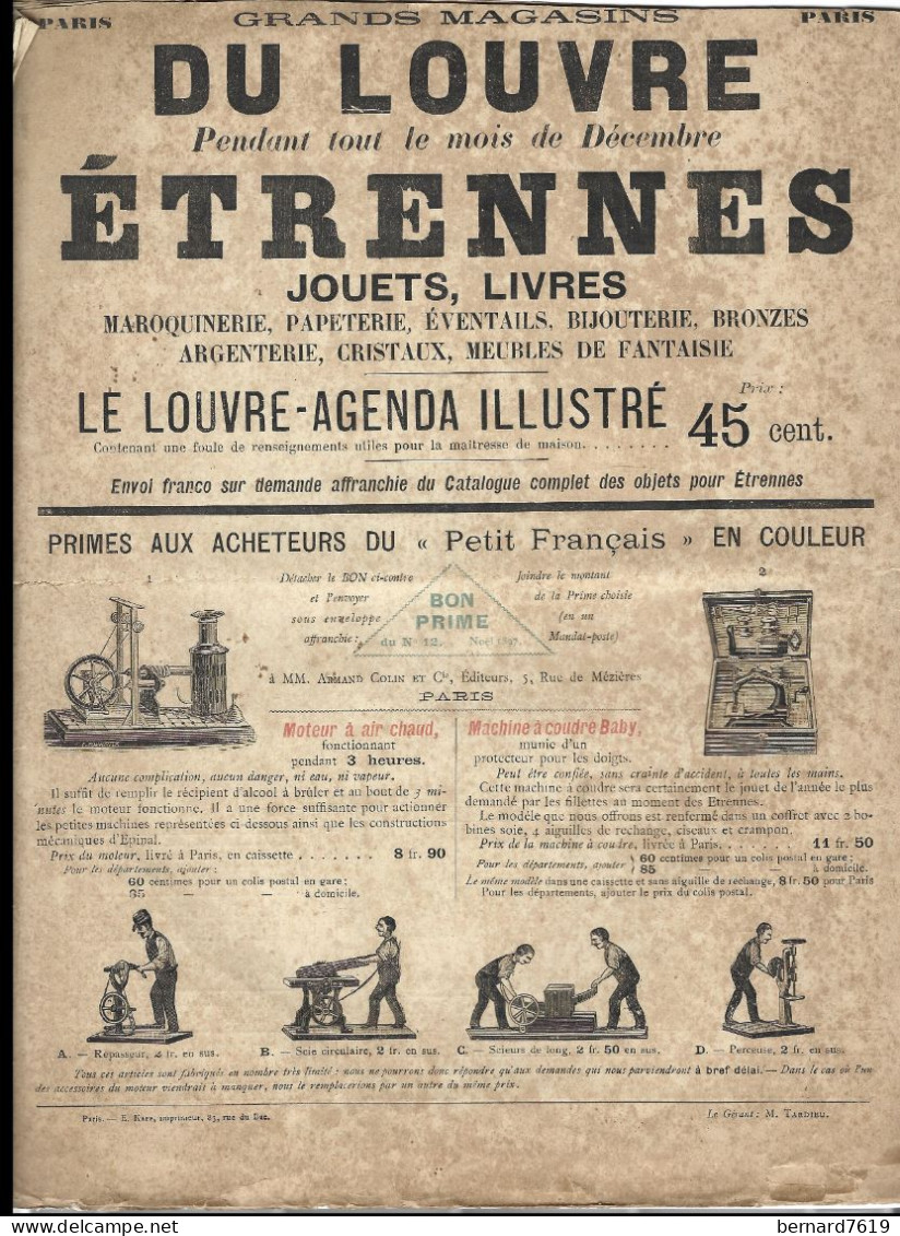 Le Petit Francais Illustre  - N° 12 - Journal Des Ecoliers Et Des Ecolieres - Noel 1897 - 1850 - 1899