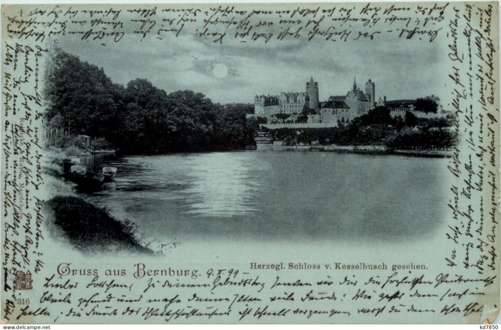 Gruss Aus Bernburg, Herzogl. Schloss V. Kesselbusch Gesehen - Bernburg (Saale)