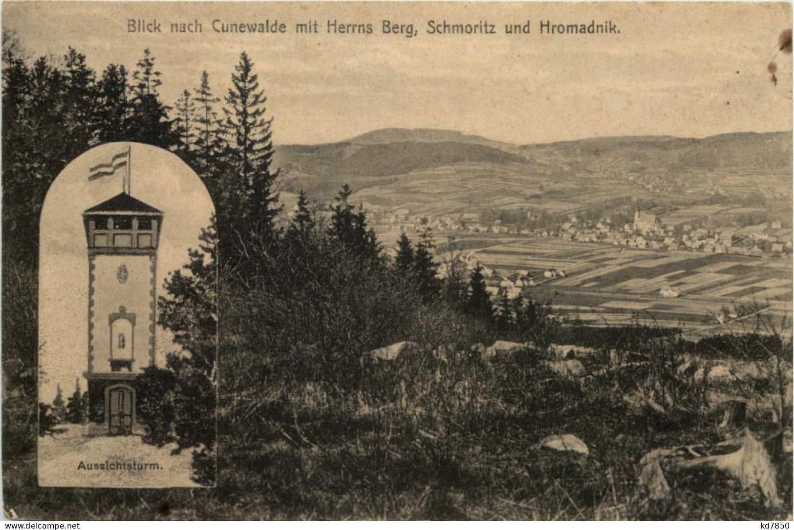 Blick Nach Cunewalde OL, Mit Herrns Berg, Schmoritz Und Hromadnik - Cunewalde
