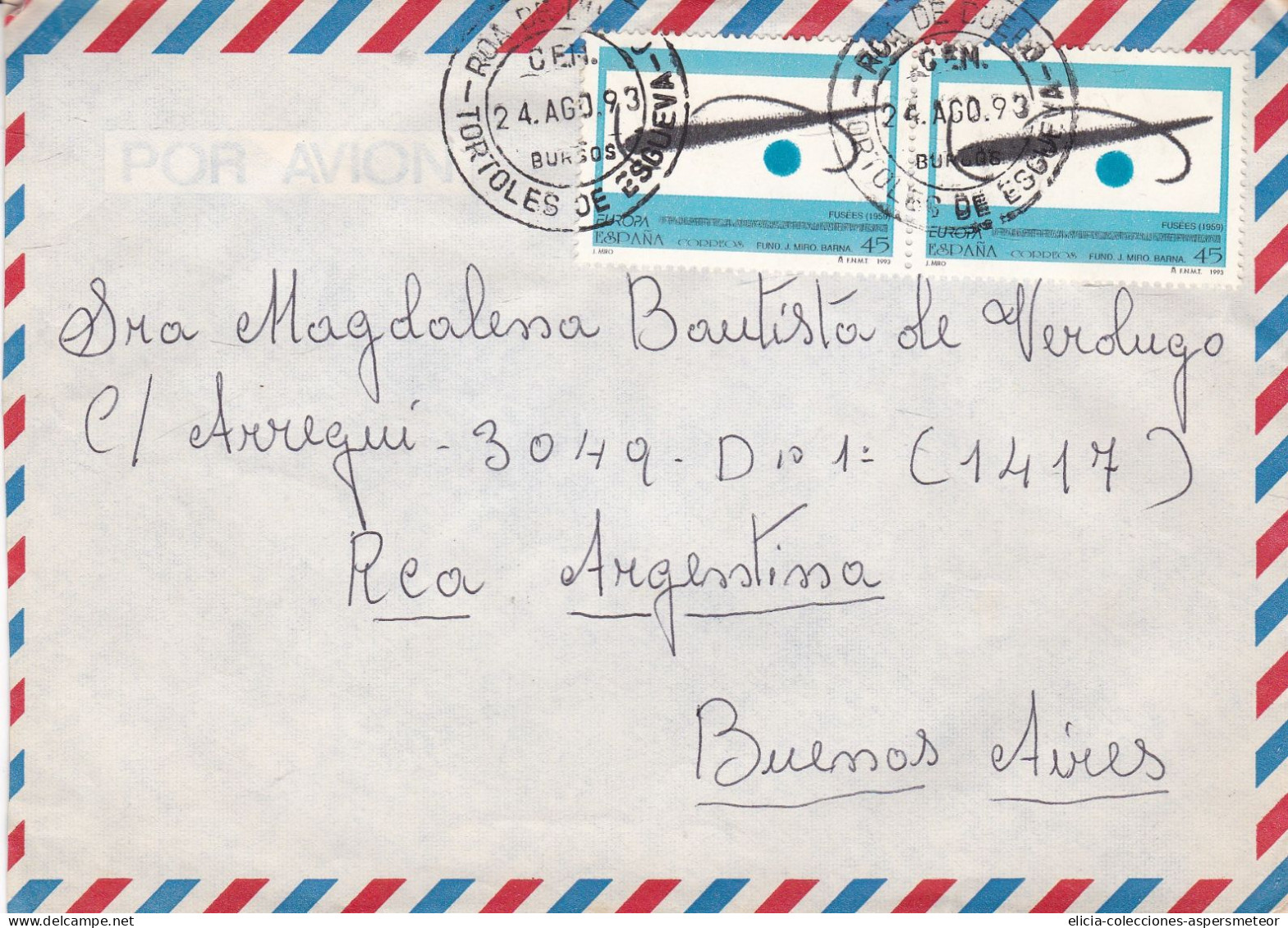 Spain - 1993 - Airmail - Letter - Sent From Madrid To Buenos Aires, Argentina- Caja 30 - Cartas & Documentos