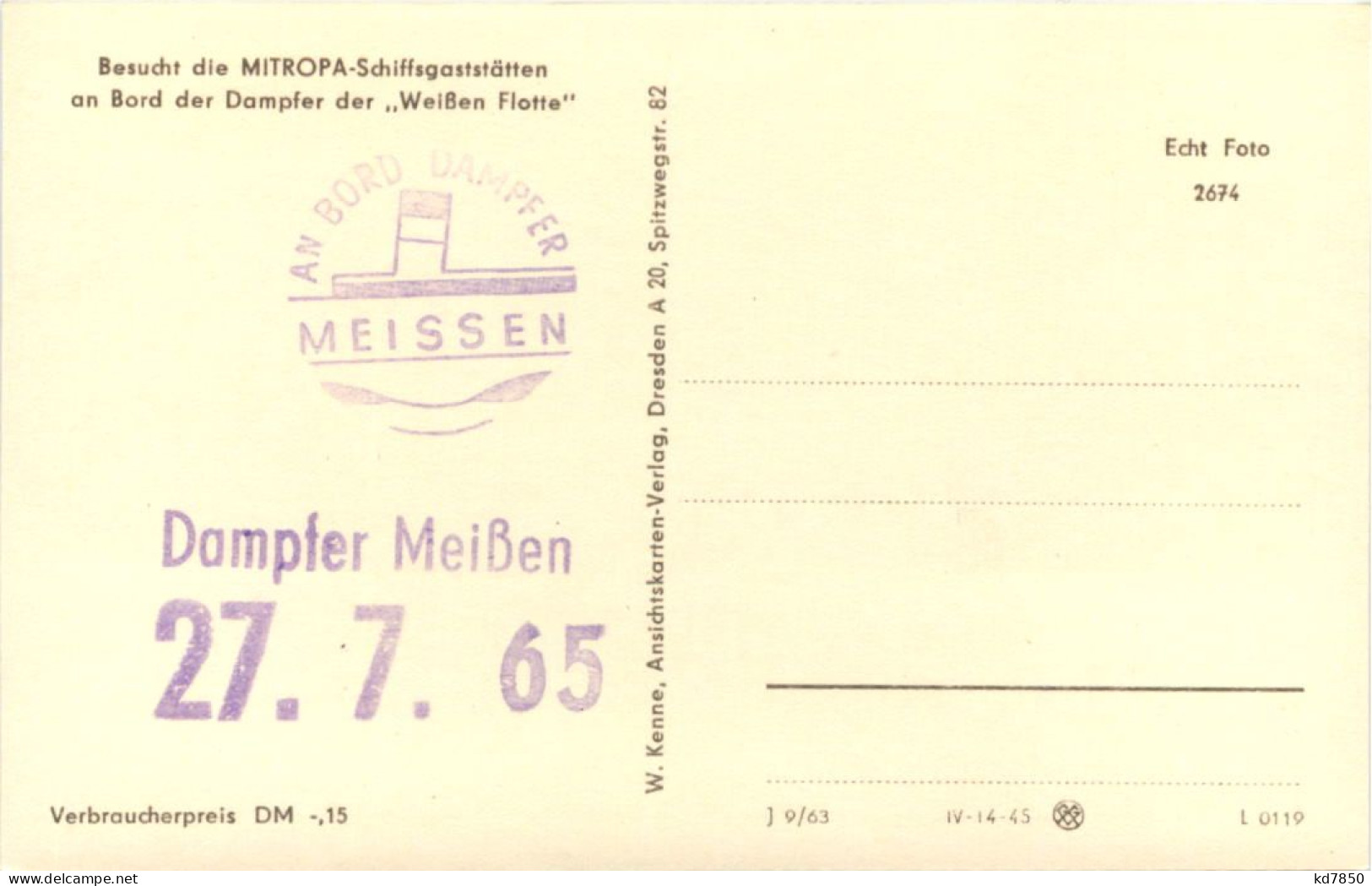 Wehlen A.d. Elbe, Dampfer Meissen - Wehlen