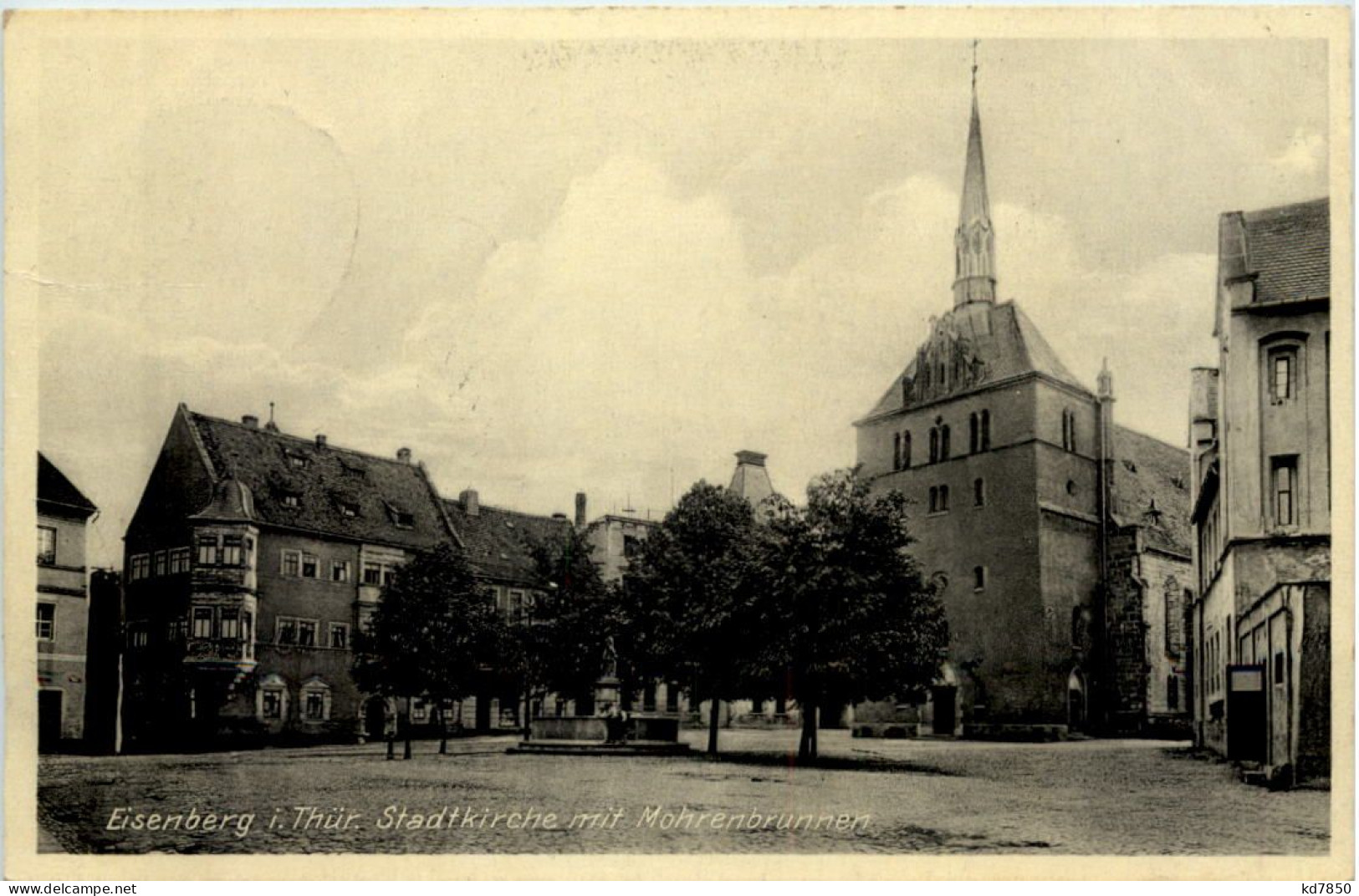 Eisenberg I.Thür., Stadtkirche Mit Mohrenbrunnen - Eisenberg