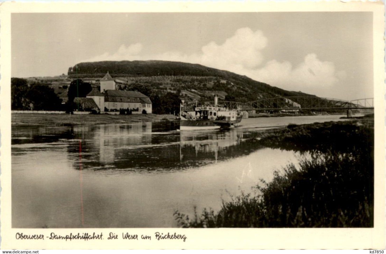 Die Weser Bei Bückeberg, Oberweser-Dampfschiffahrt - Schaumburg