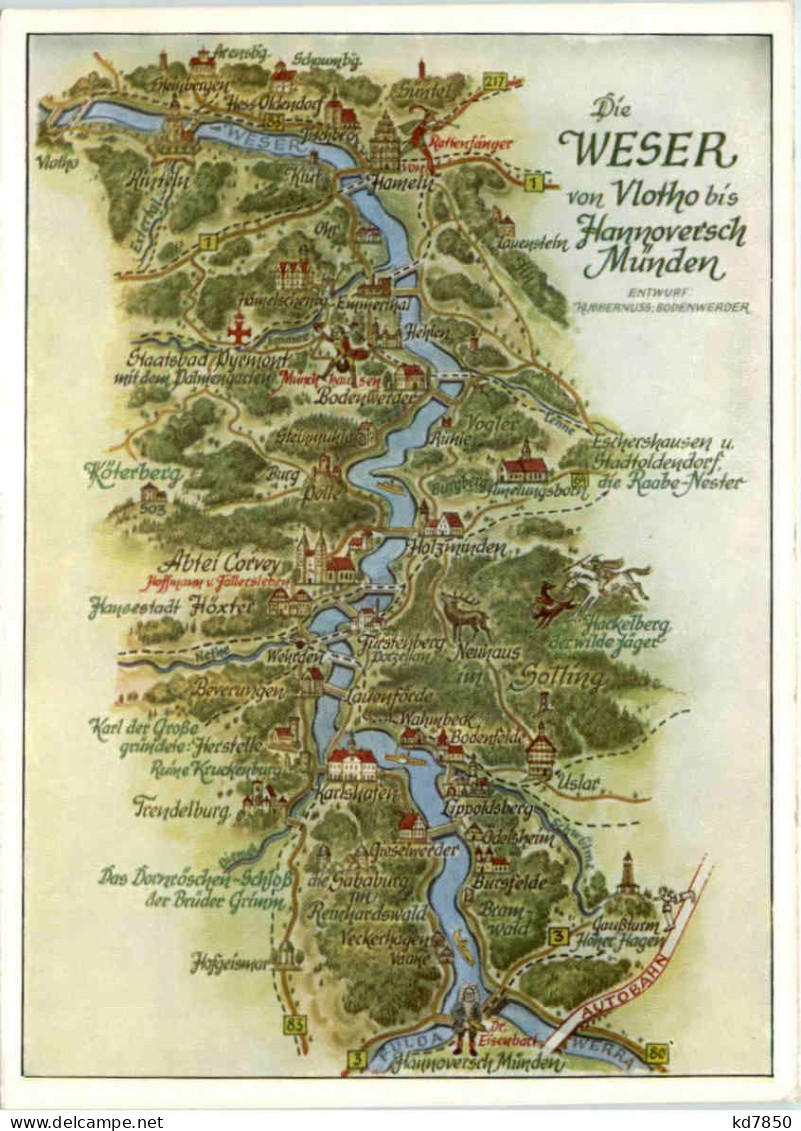 Die Weser Von Vlotho Bis Hann-Münden - Hannoversch Muenden