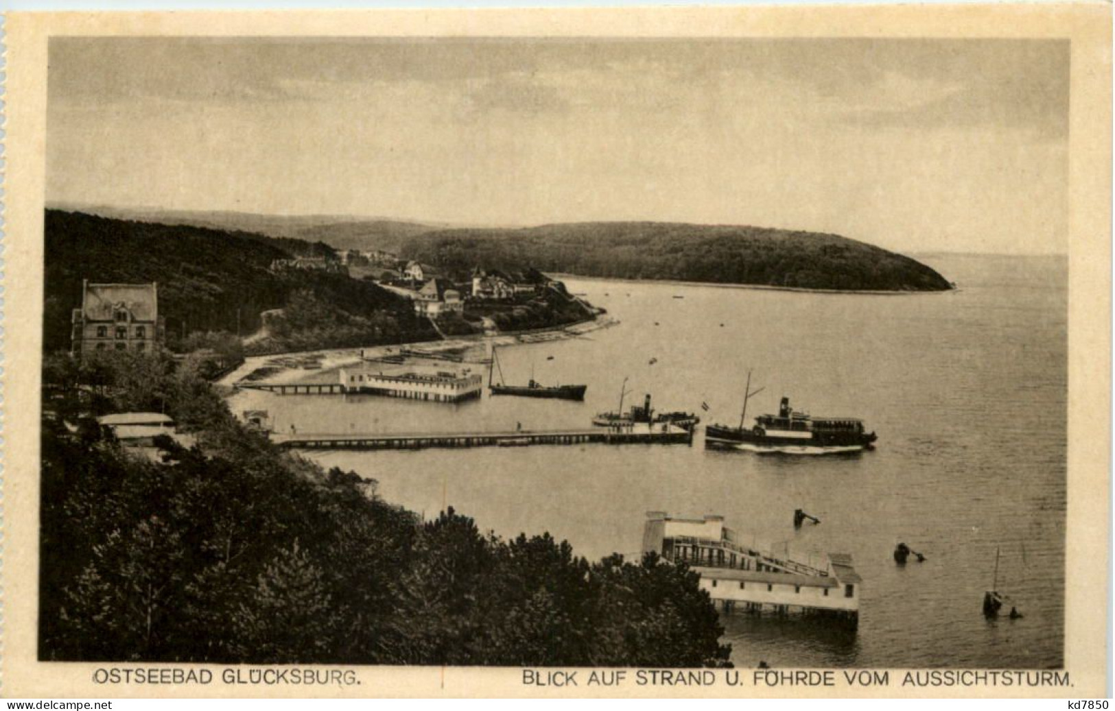 Seebad Glücksburg, Blick Auf Strand U. Föhrde Vom Aussichtsturm - Gluecksburg