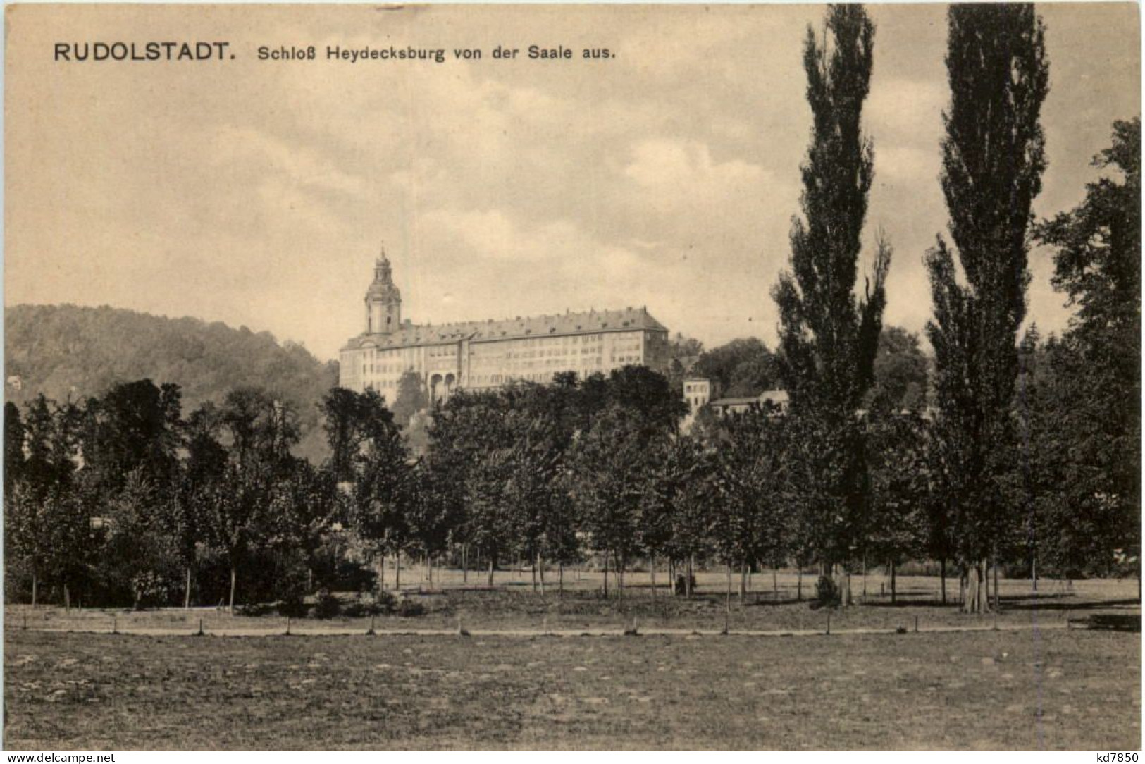 Rudolstadt, Schloss Heydecksburg Von Der Saale Aus - Rudolstadt