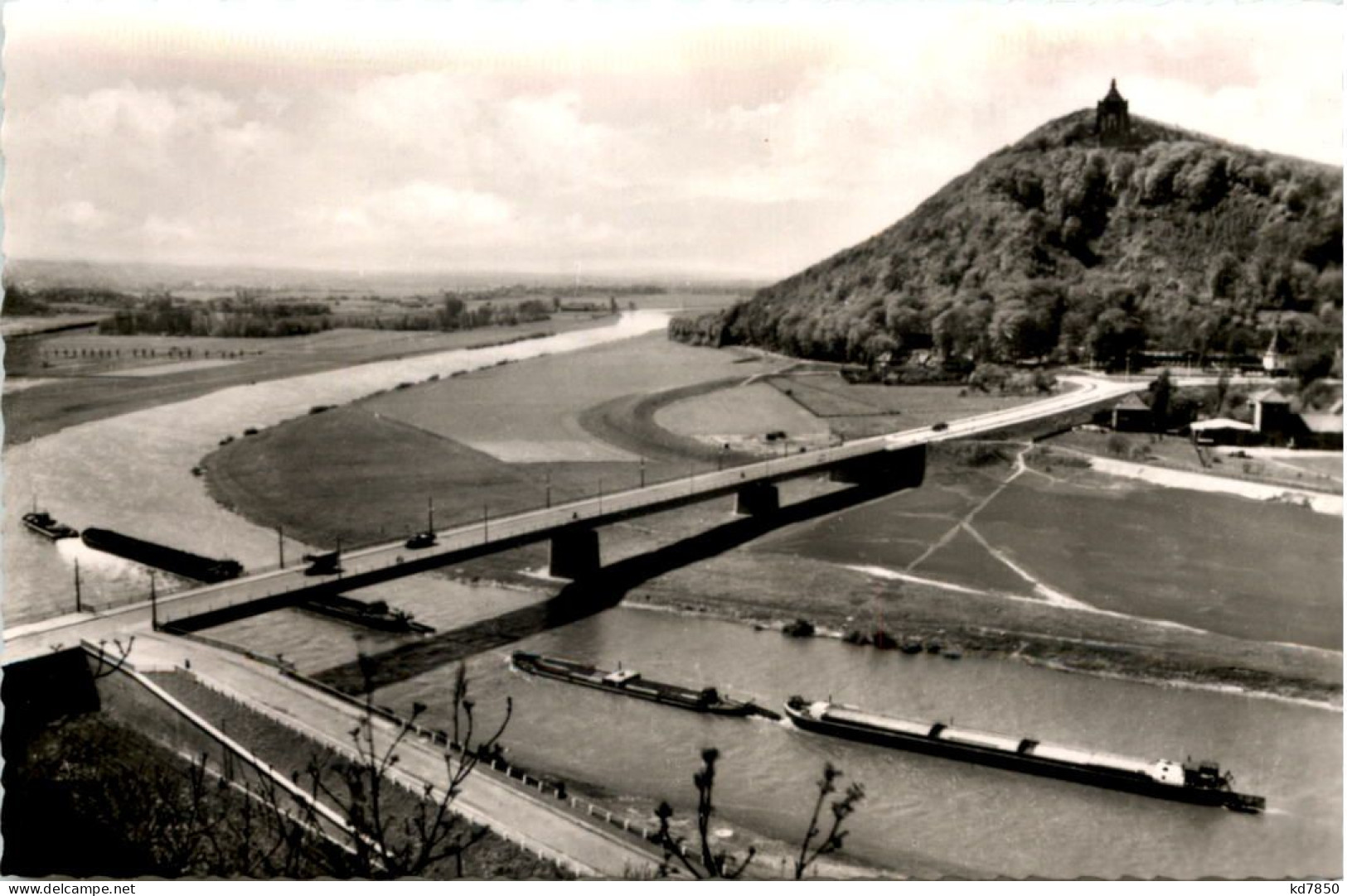 Porta Westfalica, Mit Kaiser-Wilhelm-Denkmal Und Neuer Weserbrücke - Minden