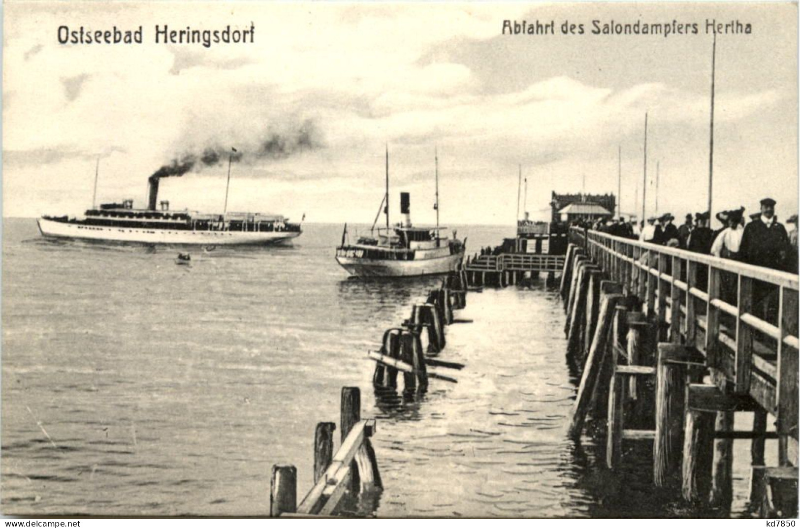 Seebad Heringsdorf, Abfahrt Des Salondampfers Hertha - Usedom