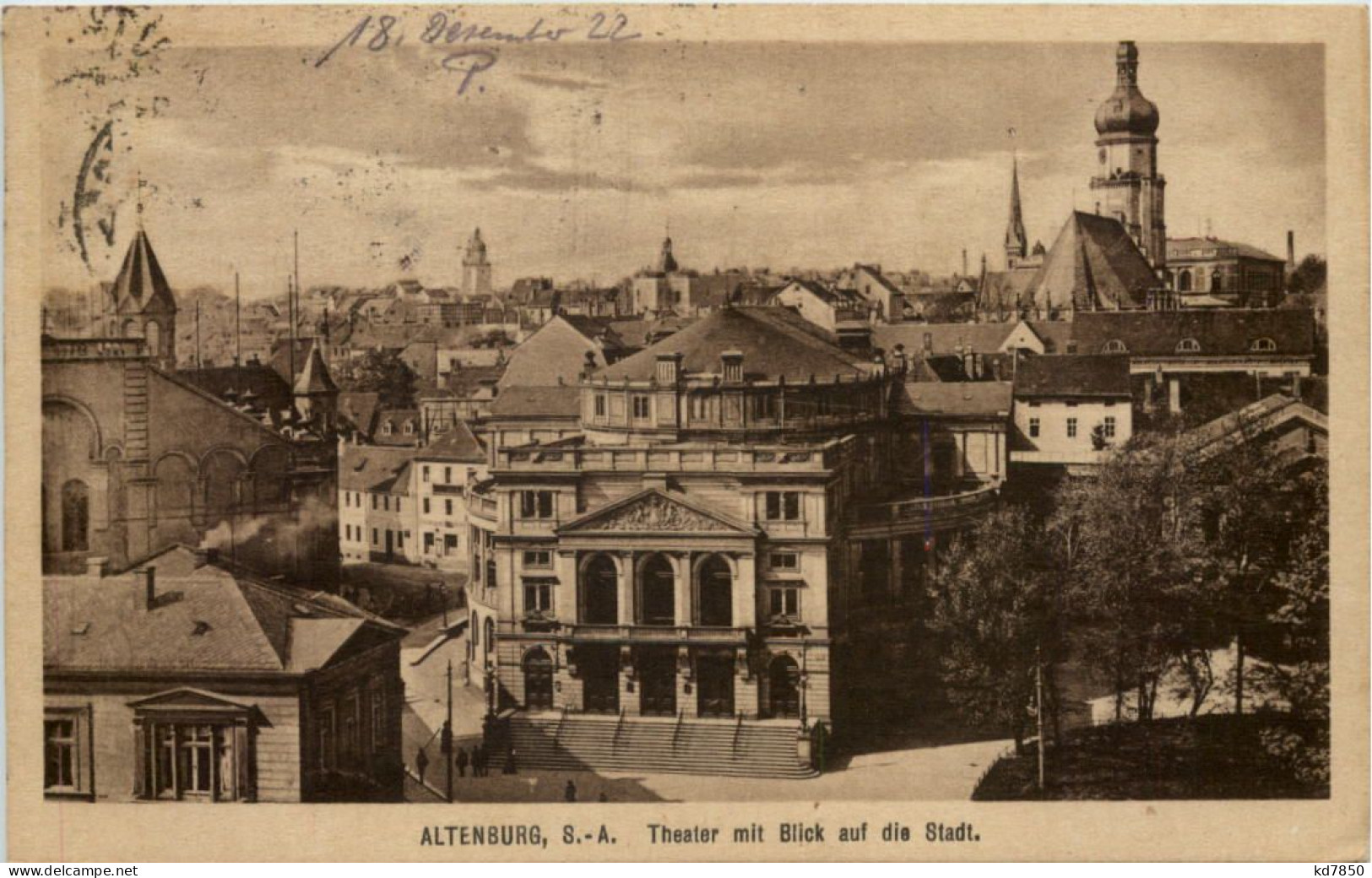 Altenburg, Theater Mit Blick Auf Die Stadt - Altenburg