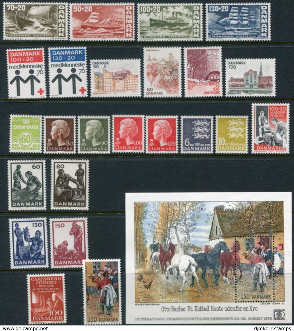 DENMARK 1976 Complete  Issues  MNH / **. Michel 611-634 - Neufs