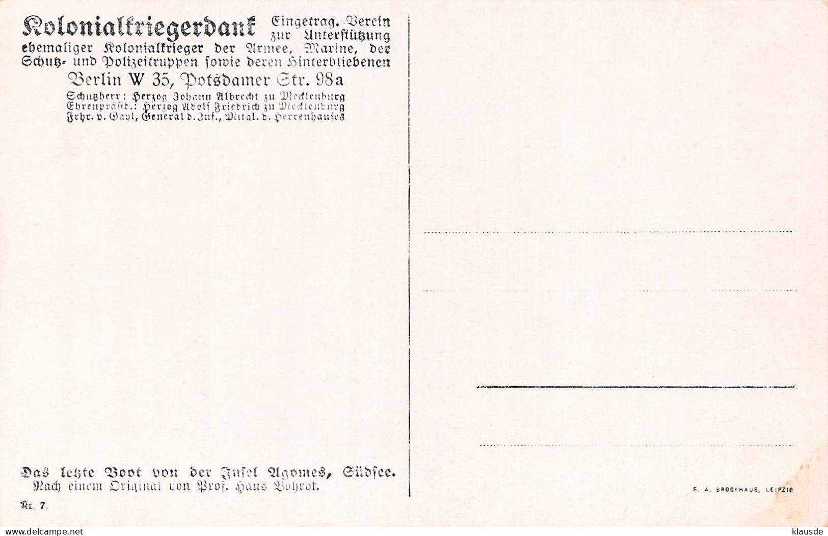 Das Letzte Boot Von Der Insel Agomes,Südsee - Ehemalige Dt. Kolonien