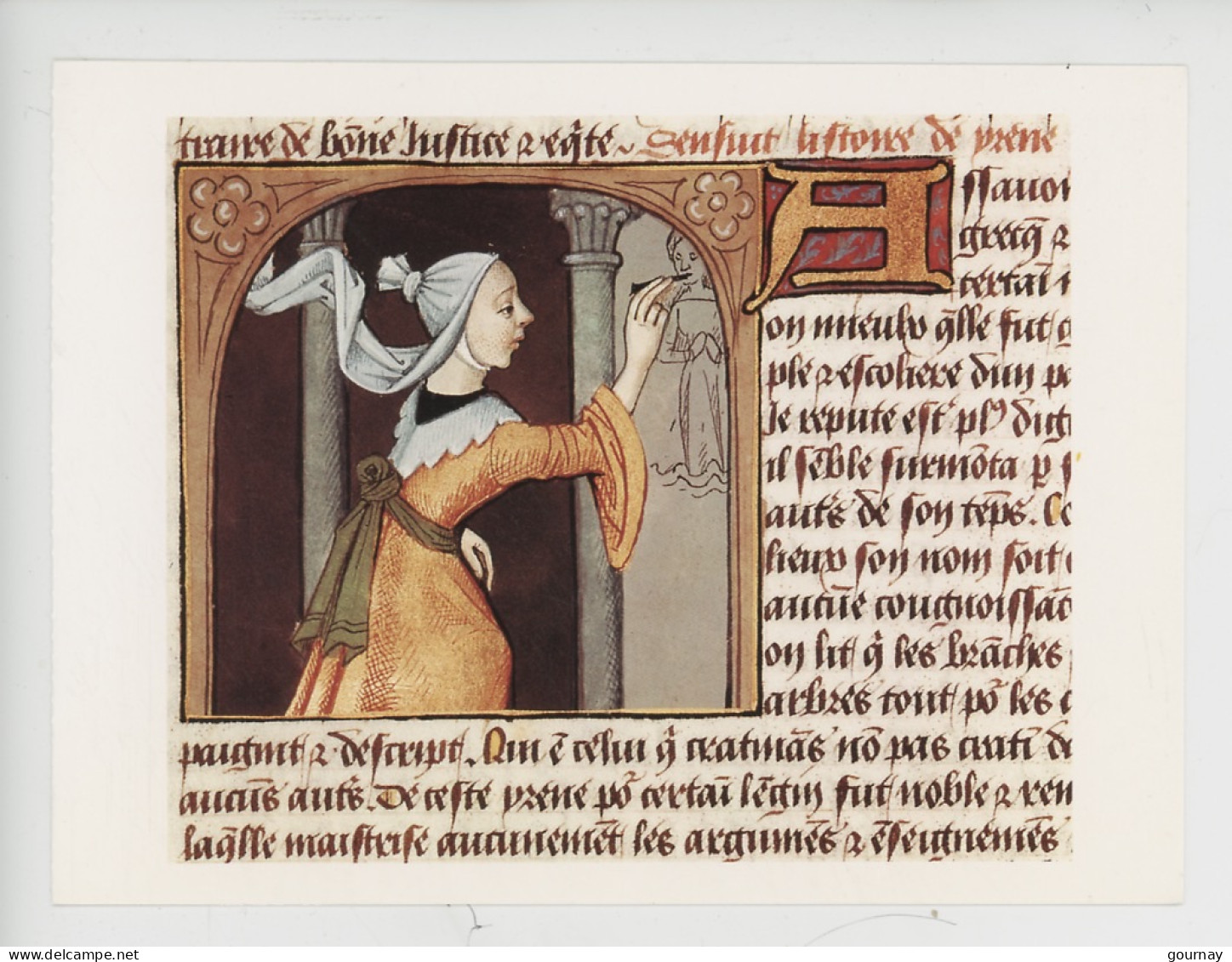 "Le Livre Des Clères Et Nobles Dames" Boccace Fresque - XVè S. (bibliothèque Nationale) Cp Vierge éd Adam Bire - Articles Of Virtu