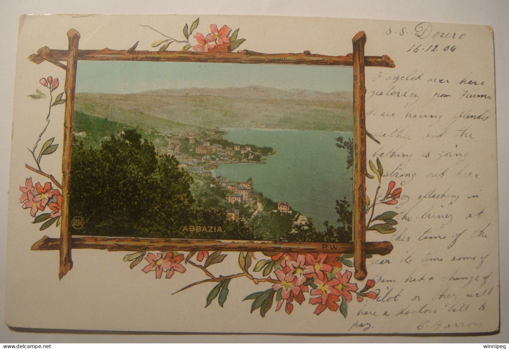 Abbazia.Fancy Frame.Fiume 1904,hingarian Stamp.Croatia. - Kroatien