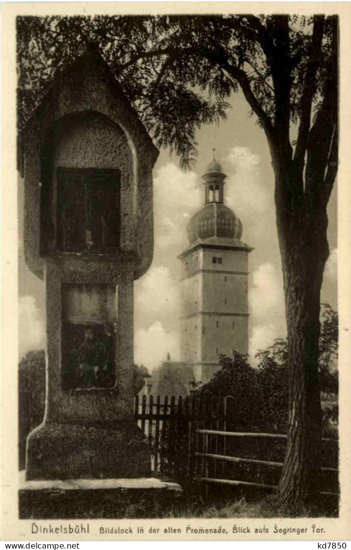 Dinkelsbühl, Bildstock In Der Alten Promenade, Blick Aufs Segringer Tor - Dinkelsbuehl