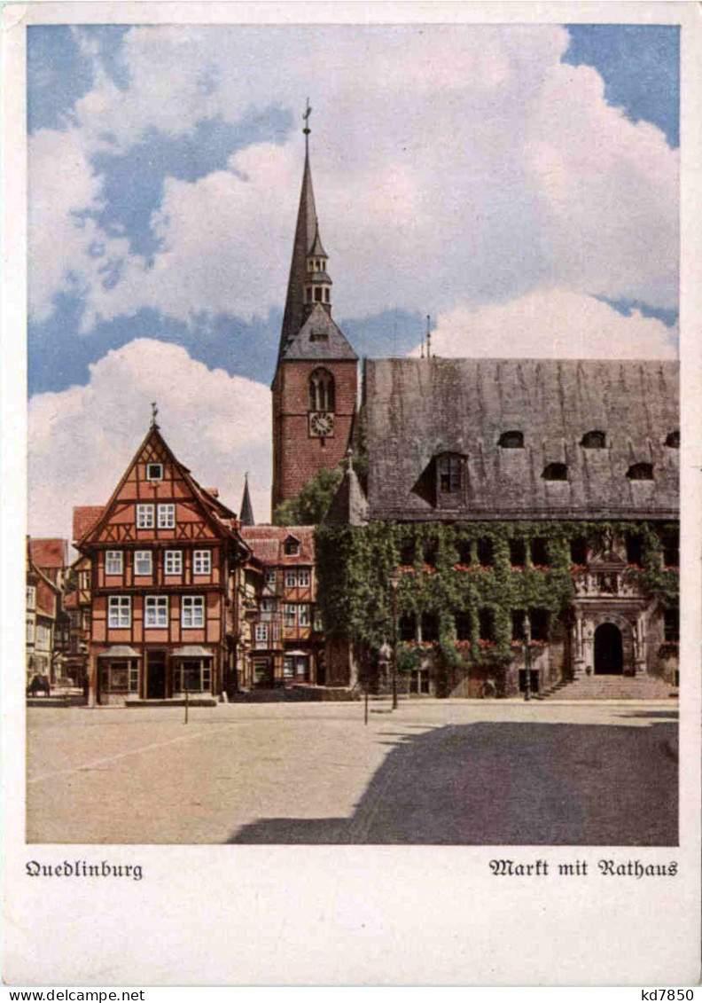 Quedlinburg, Markt Mit Rathaus - Quedlinburg