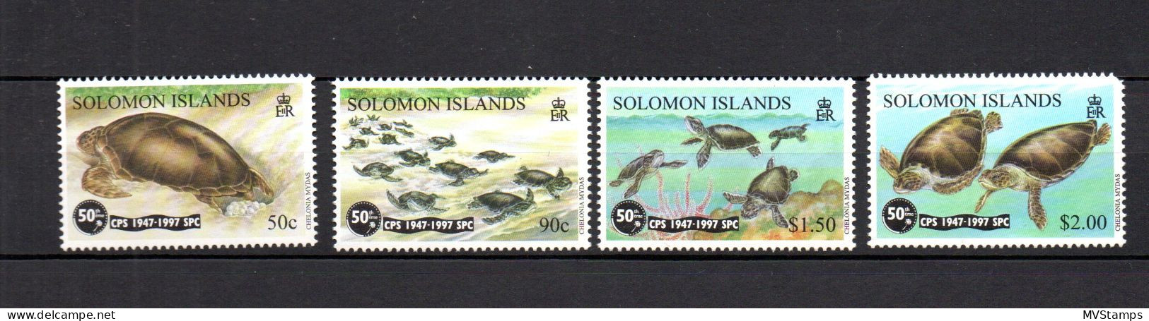 Solomon Islands 1997 Set Turtle/Schildkrote/Reptile Stamps (Michel 948/51) MNH - Salomon (Iles 1978-...)