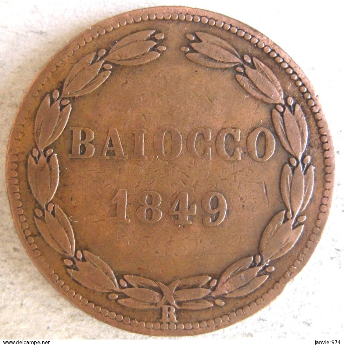 États Pontificaux  1 Baiocco 1839 B Bologne An IX , Grégoire XVI, En Cuivre , KM 1320 - Vaticano (Ciudad Del)