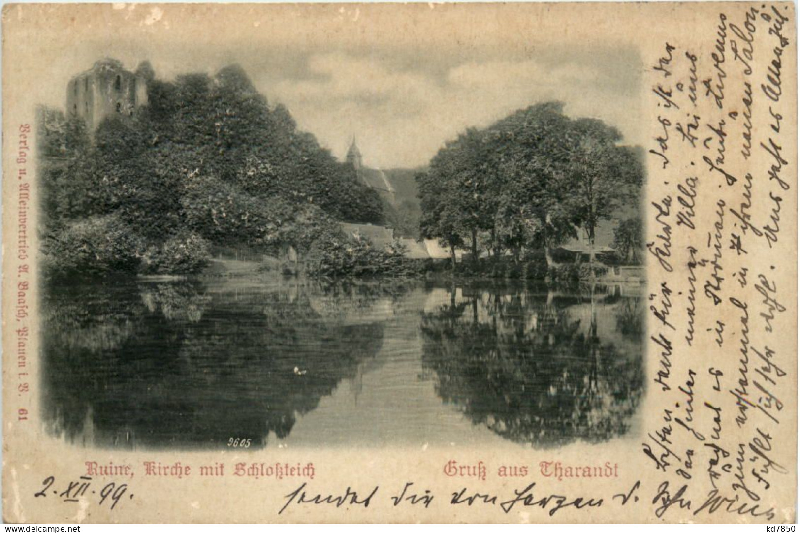 Tharandt, Ruine, Kirche Mit Schlossteich - Tharandt