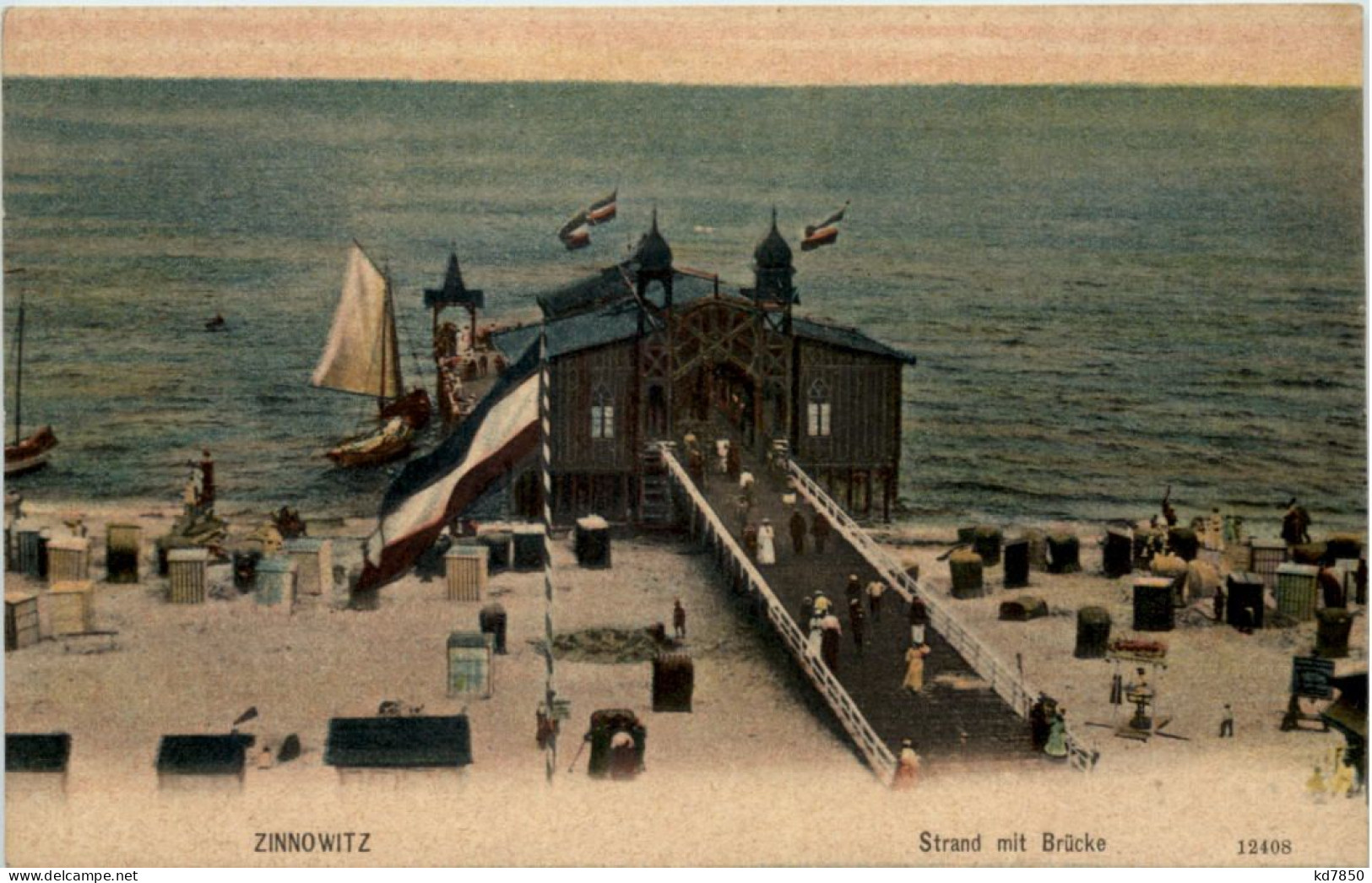 Zinnowitz, Strand Mit Brücke - Zinnowitz