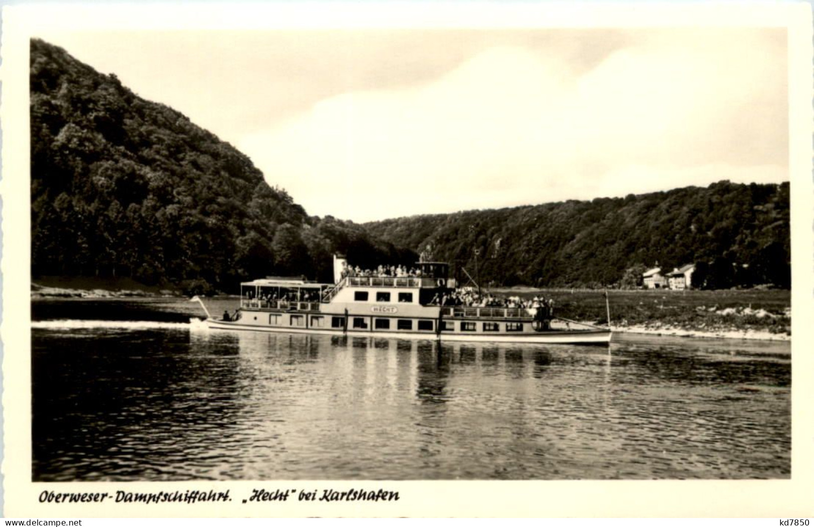 Karlshafen A D Weser - Oberweser-Dampfschiffahrt Hecht - Bad Karlshafen