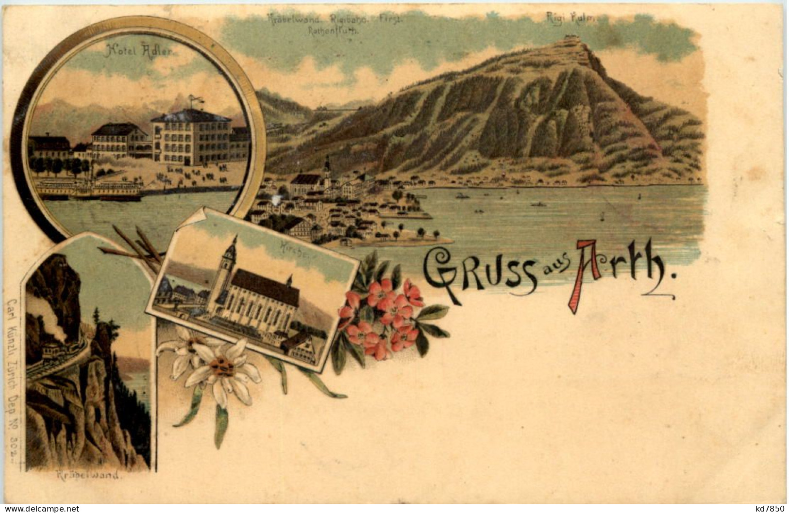 Gruss Aus Arth - Litho - Arth