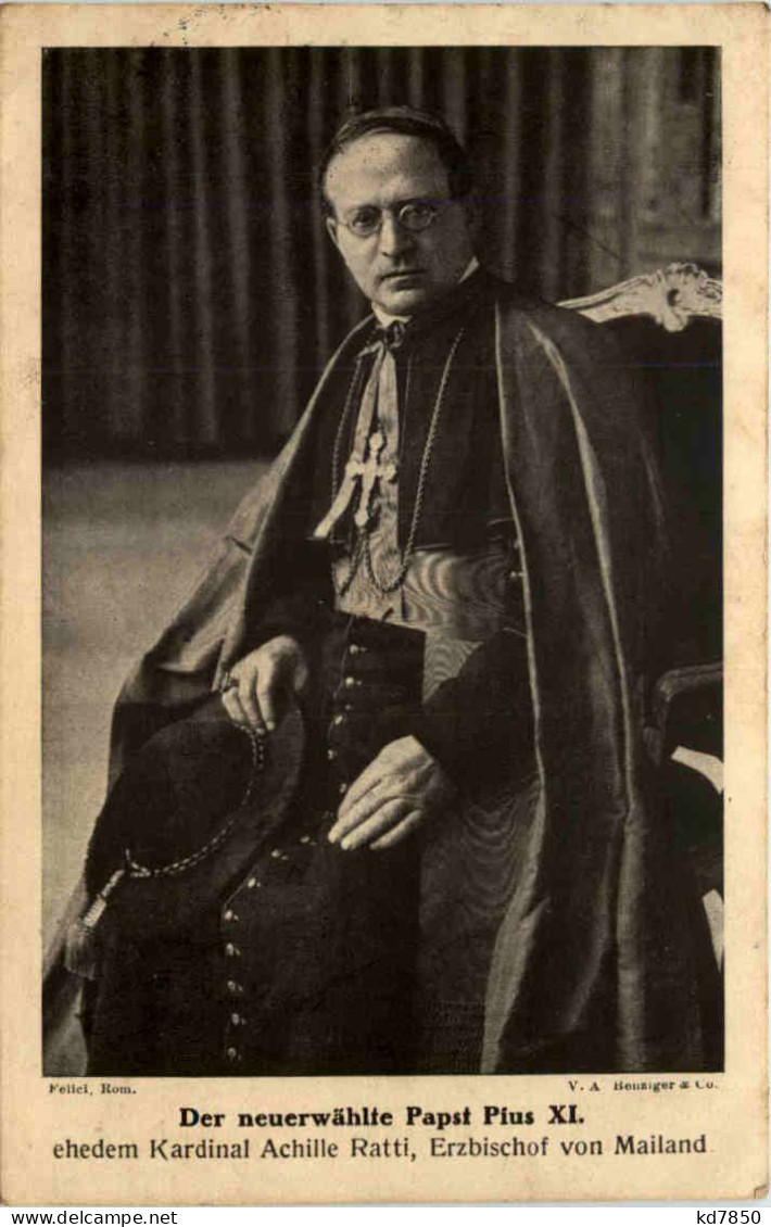 Der Neugewählte Papst Pius XI - Papes
