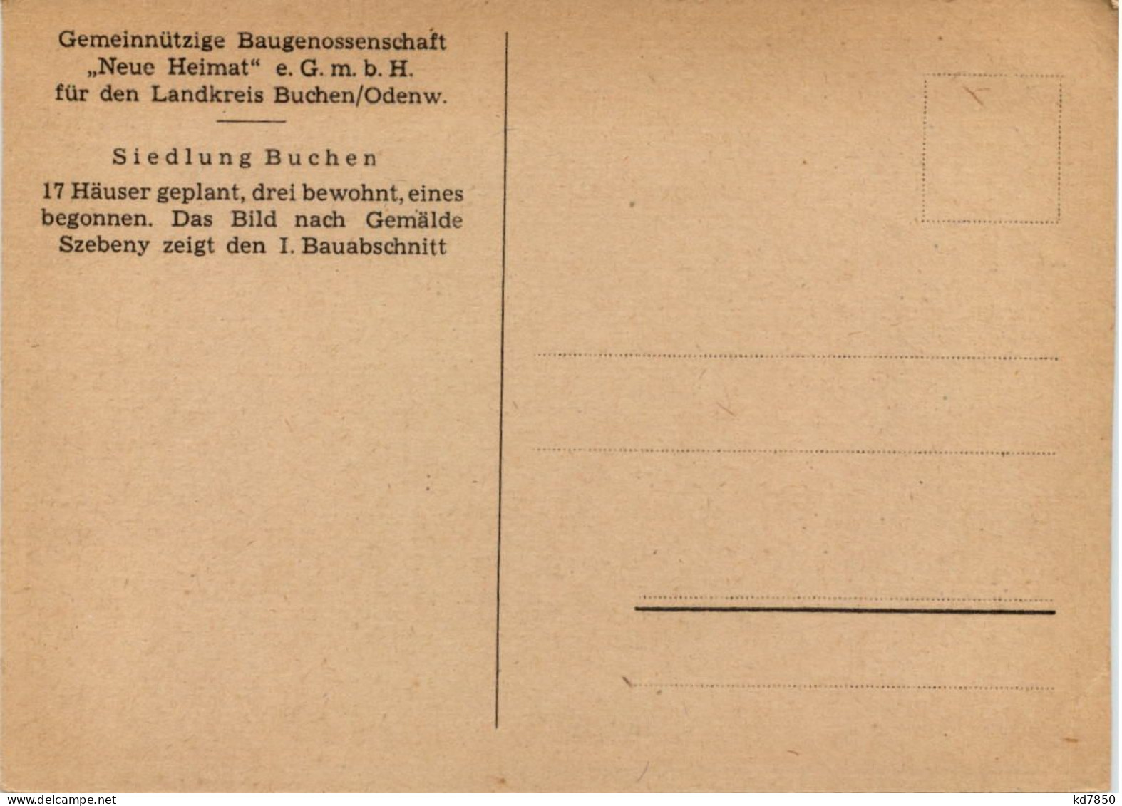 Landkreis Buchen/Odenw., Gemeinnützige Baugen. Neue Heimat - Mosbach