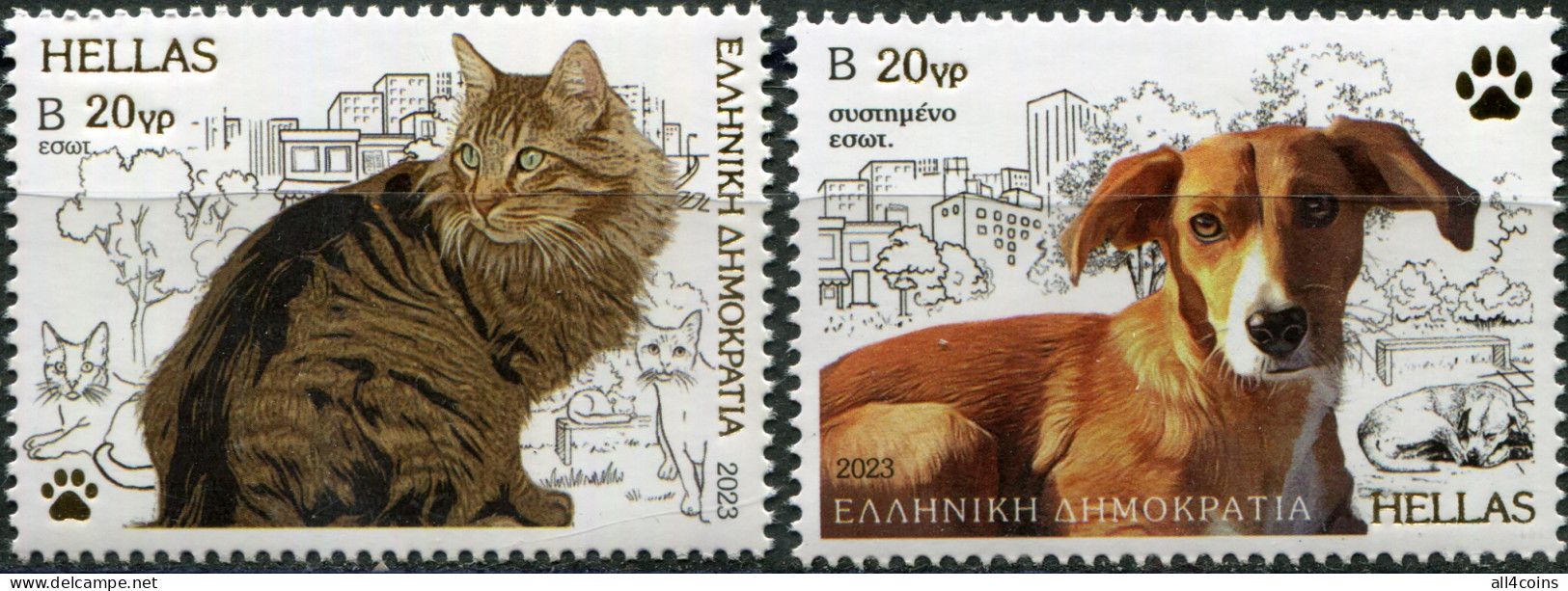 Greece 2023. World Stray Animal Day (MNH OG) Set Of 2 Stamps - Ungebraucht