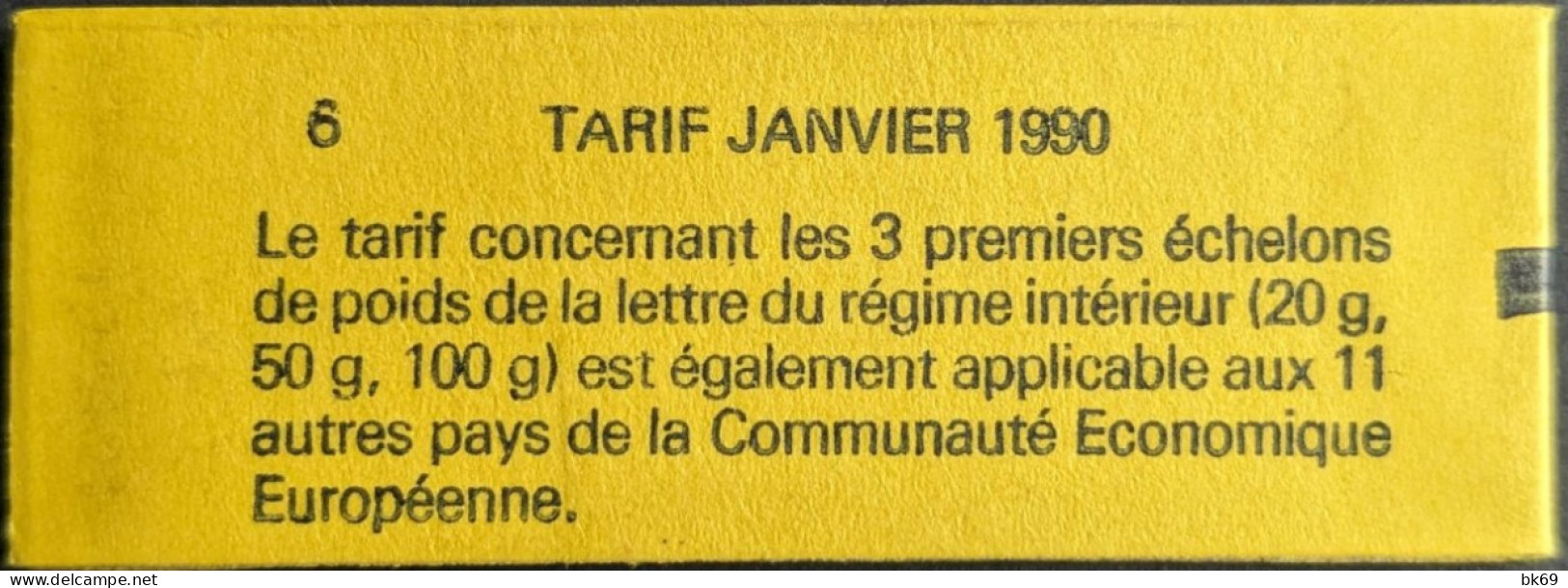 2614 C1A Conf. 6 Date 7/ 19.1.90 Carnet Fermé Briat 2.30F - Modern : 1959-...