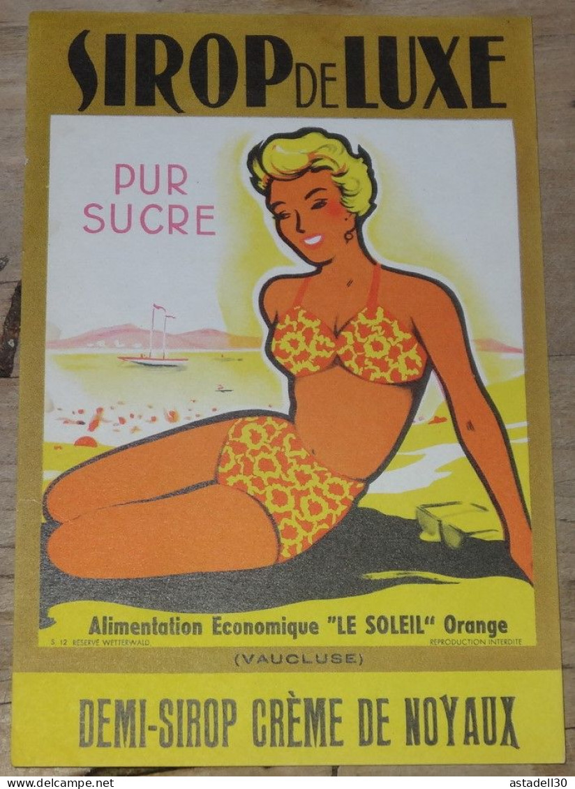 Etiquette Sirop De Luxe, LE SOLEIL A ORANGE - 84 ....... Caisse-27 - Alimentaire