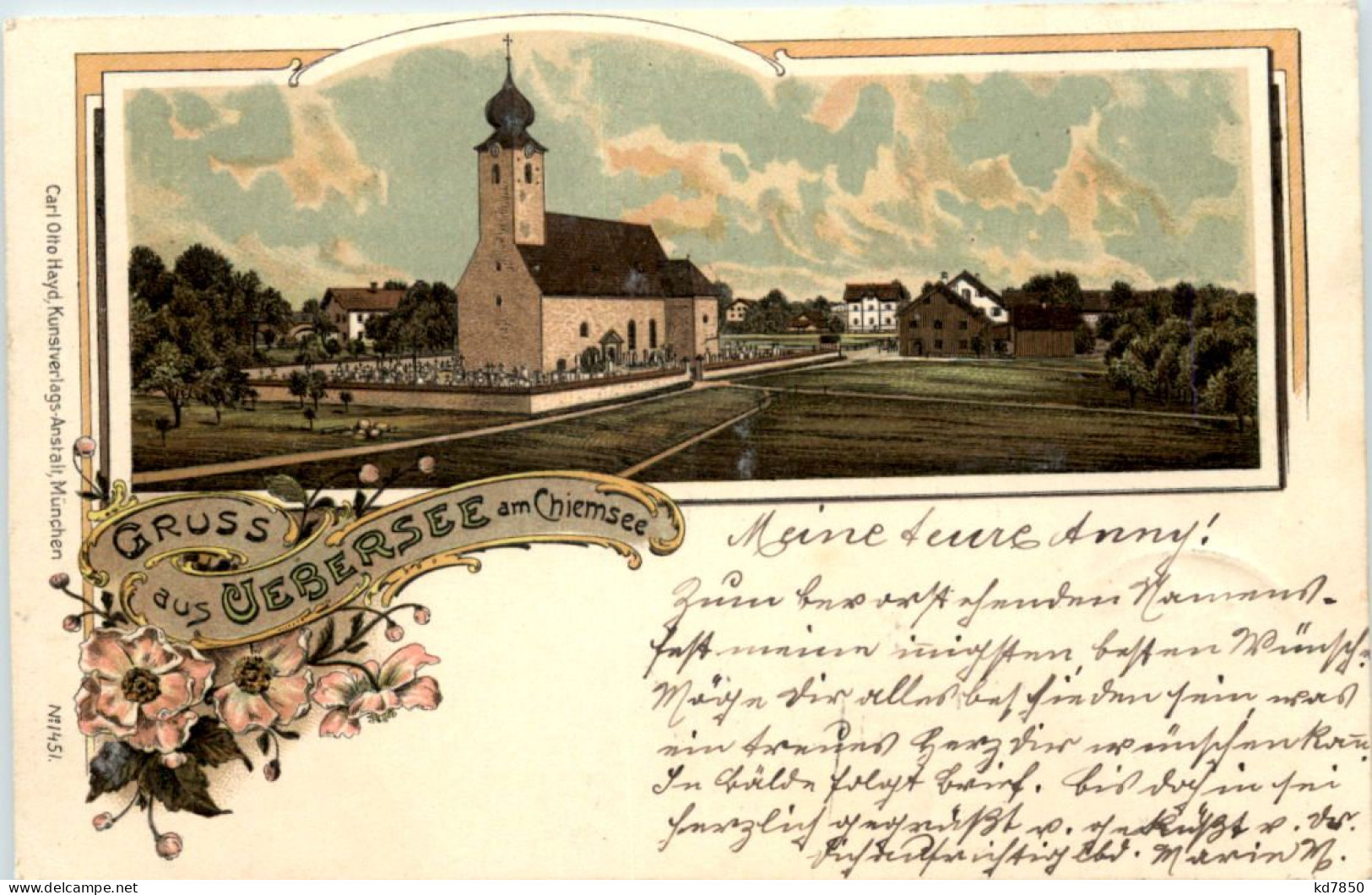 Gruss Aus Übersee Am Chiemsee - Litho - Traunstein