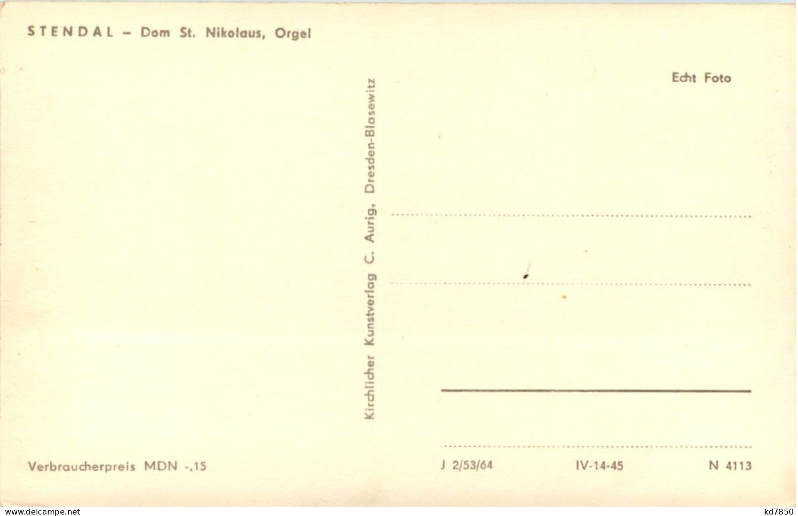 Stendal - Dom St. Nikolaus - Orgel - Stendal