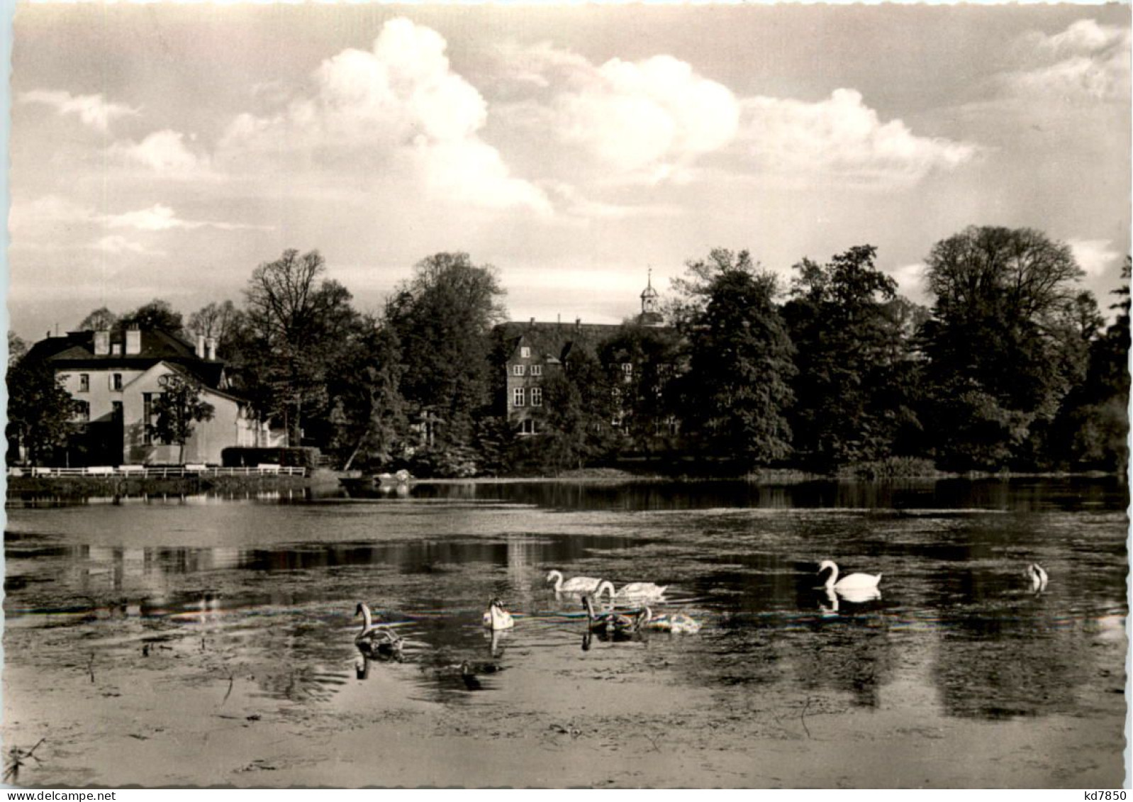 Reinbek, Der Mühlenteich Mit Schloss Und E-Werk - Reinbek