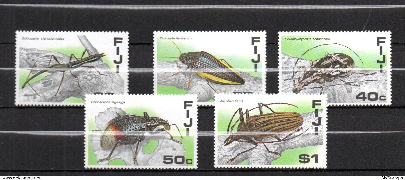 Fiji 1987 Set Insects/Beatles/Kafer Stamps (Michel 568/72) MNH - Fiji (1970-...)