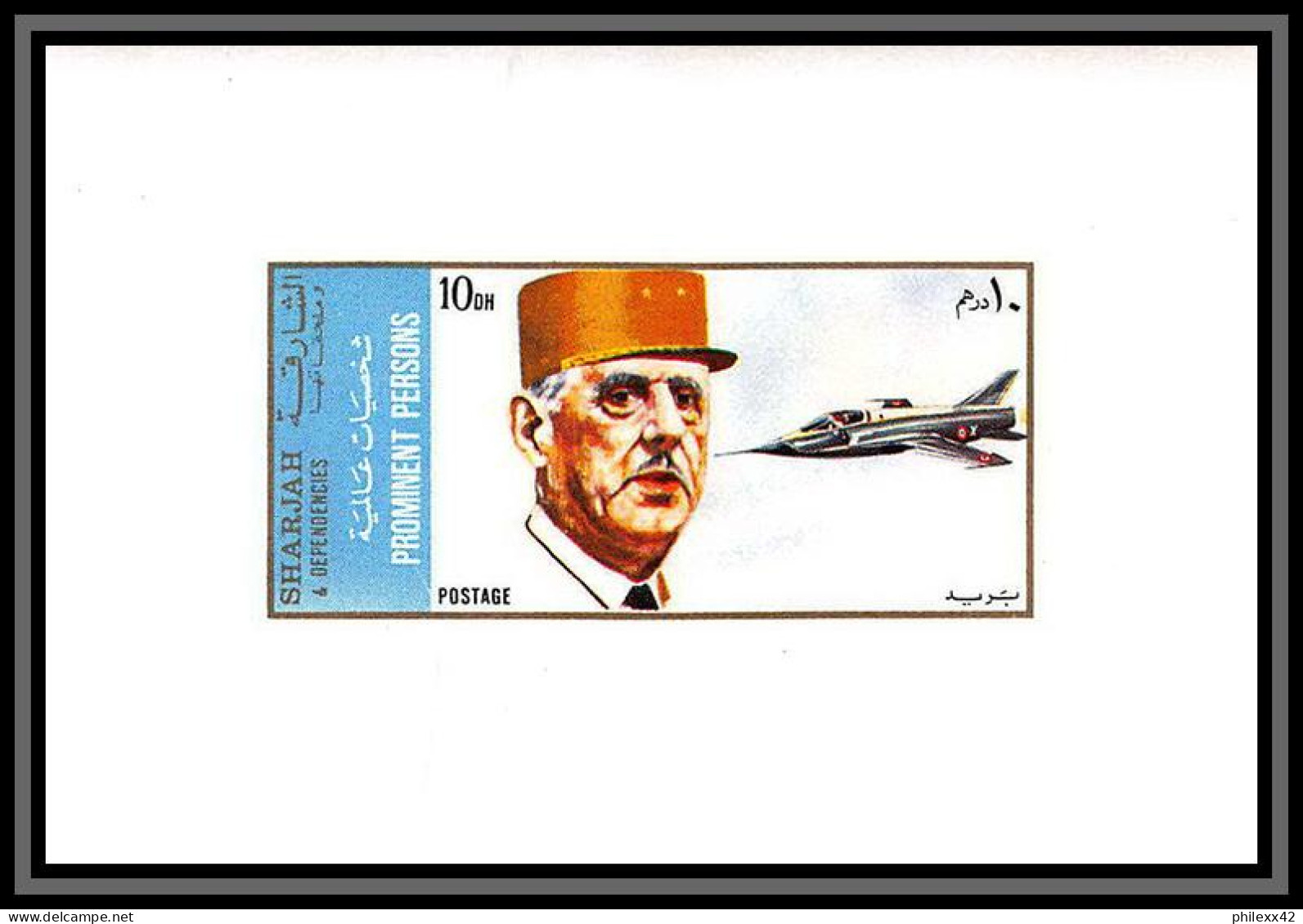 Sharjah - 2173/ N° 882/887 De Gaulle And Aircraft Avions Helicpter Rafale Mirage Concorde Deluxe Sheets Neuf ** MNH - De Gaulle (General)