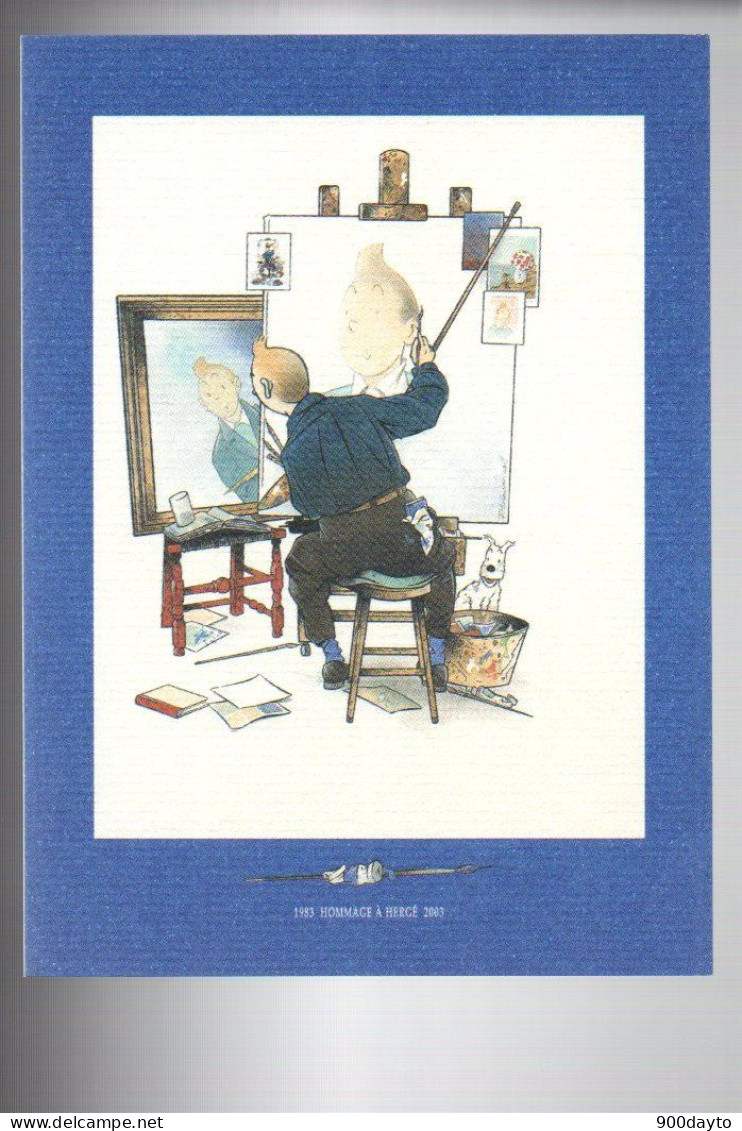 TINTIN. Carton (carte Postale?) (Illustration Somon). - Comicfiguren