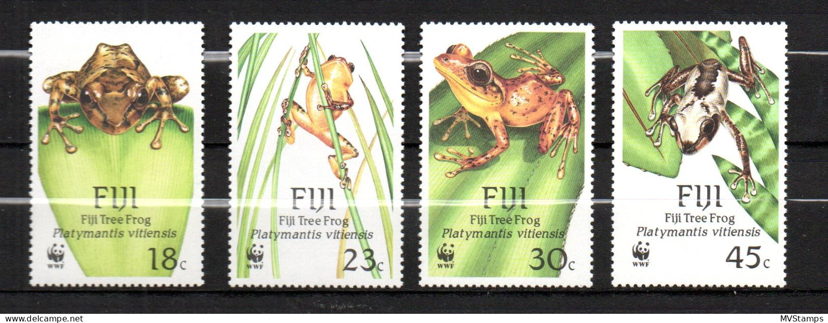 Fiji 1988 Set Frogs/WWF/Frosche Stamps (Michel 586/89) MNH - Fiji (1970-...)