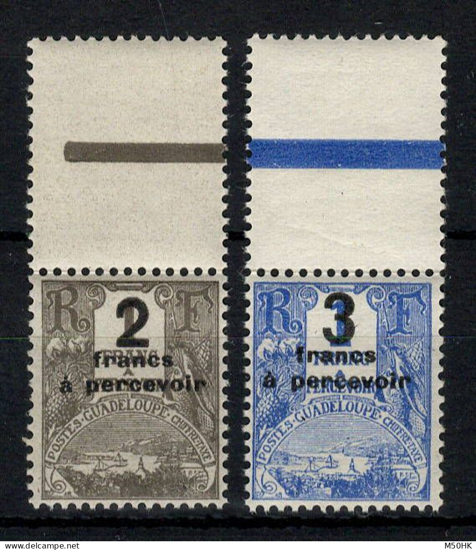 Guadeloupe - Taxe YV 23 & 24 N** MNH Luxe Complete , Cote 9 Euros - Postage Due