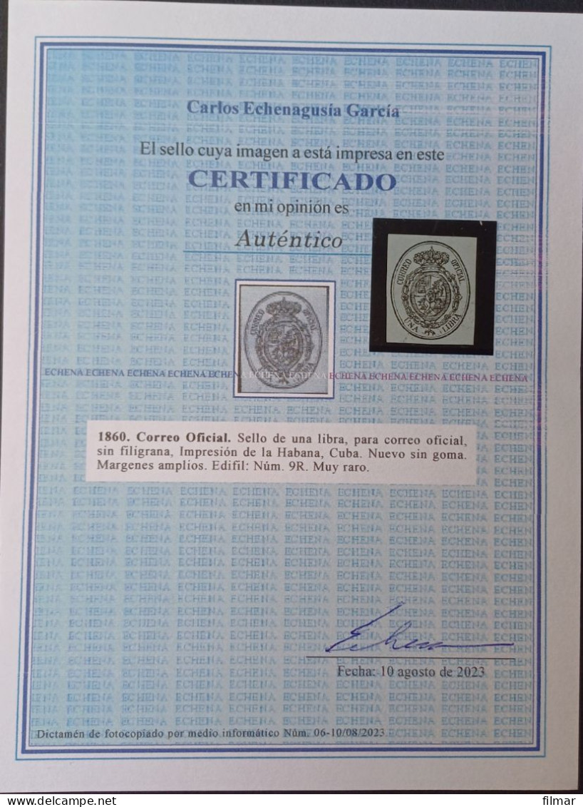 Cuba Correo Oficial De La Habana N9R - Cuba (1874-1898)