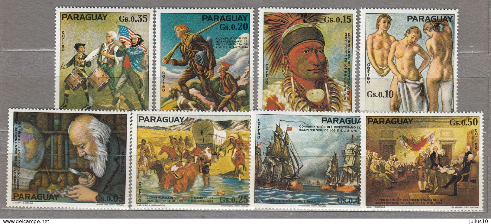 Paraguay 1975 America 200 Years Anniversary Mi 2729-2736 MNH(**) #34086 - Paraguay