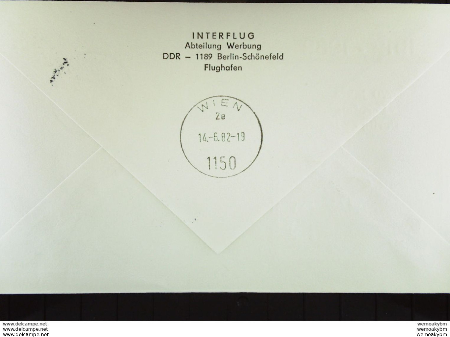 DDR: Luftpost-Brief "70 Jahre Fernflug BERLIN-WIEN" BERLIN-JOHANNISTHAL 9.6.1982 Mit 25 Pf EF Haarseilzangen Knr: 2642 - Luftpost