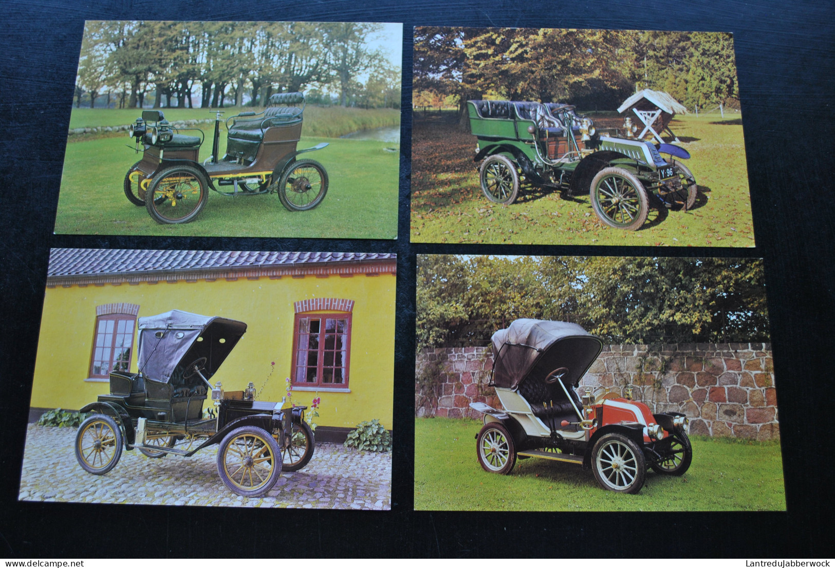 4 GRANDES CARTES (15 X 21 Cm) DE DION BOUTON 1900 - 1903 - RENAULT 8 CV 1907 - Ford Modell N 1906 Non Circulées - KFZ