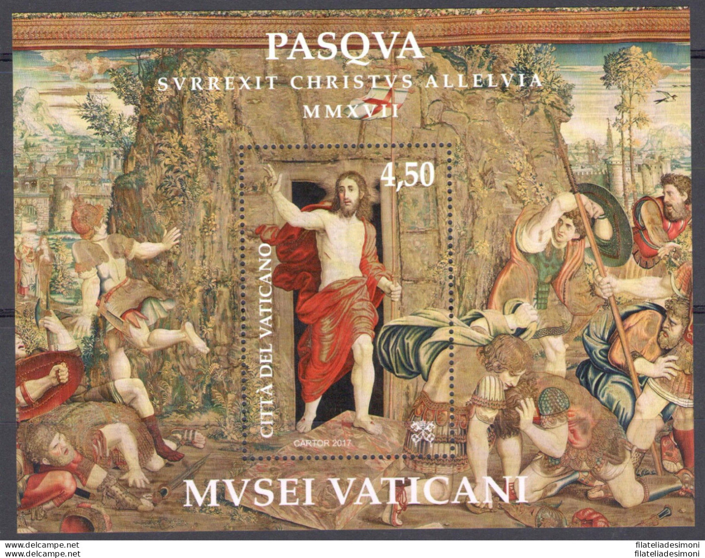 2017 Vaticano Foglietto Pasqua Musei Vaticani BF  - MNH ** - Blocks & Sheetlets & Panes