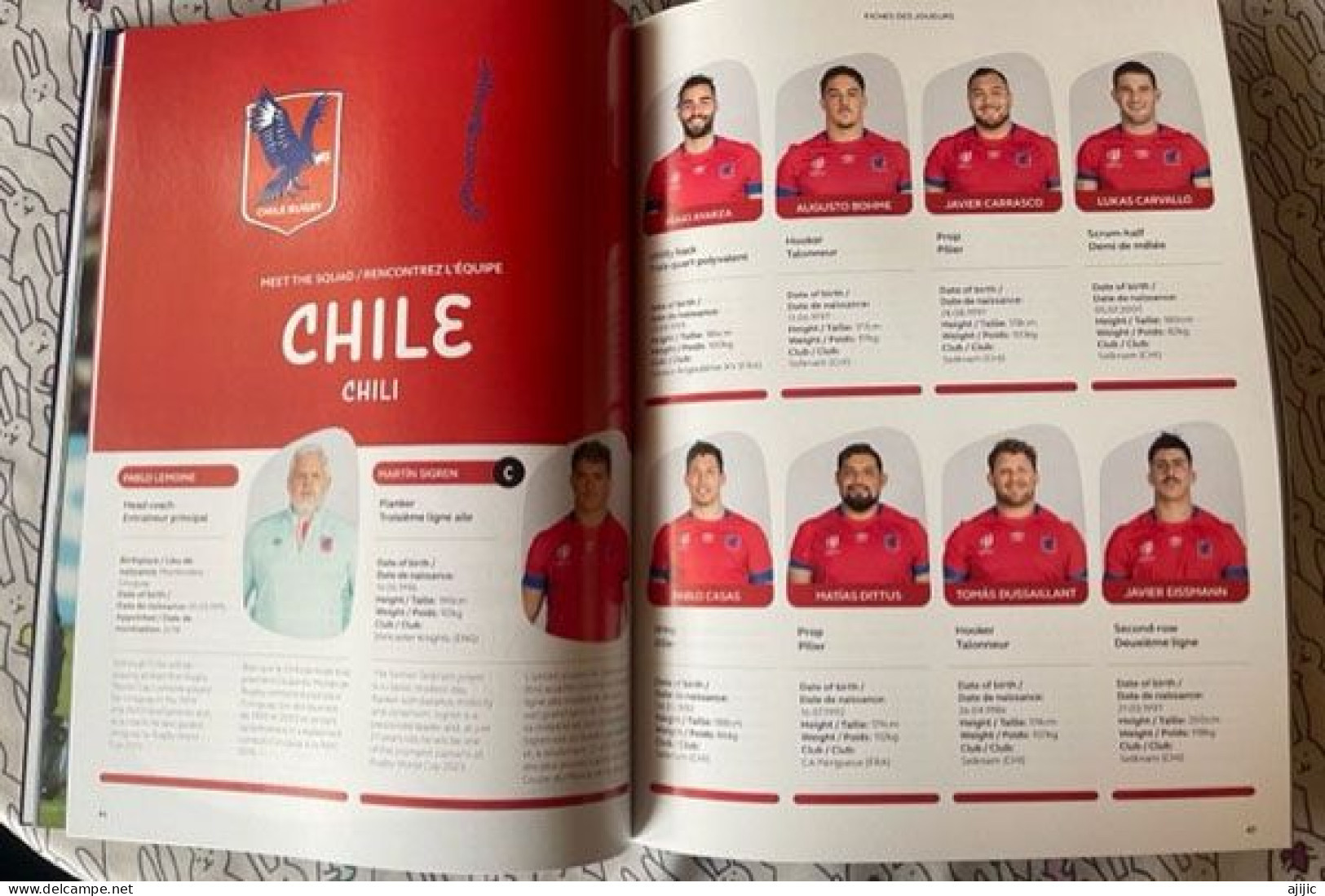2023 RUGBY WORLD CUP FRANCE / TOULOUSE / JAPAN V CHILE. OFFICIAL LUXUOUS COLOUR BOOK. 100 PAGES - Rugby