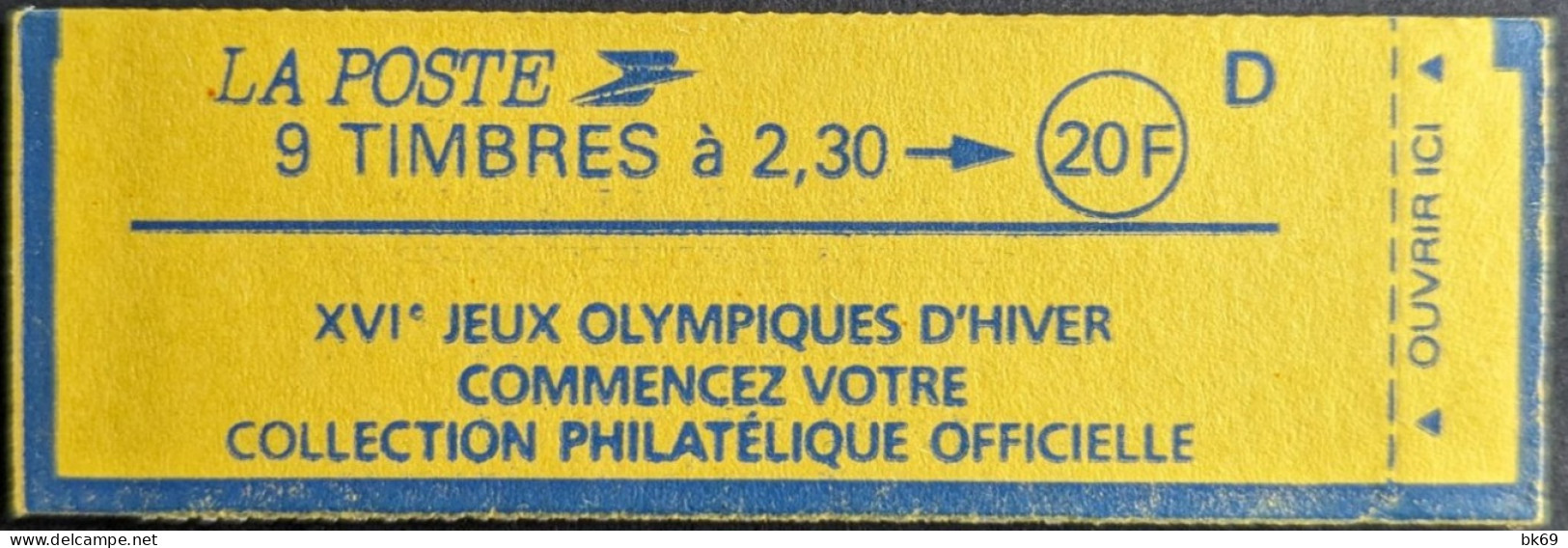 2614 C8 Conf. 9 Filet Contour D'encadrement & Numéros Carnet Briat 2.30F Carnet Fermé - Moderne : 1959-...